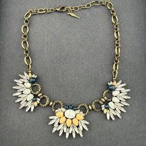 Chloe + Isabel Morningtide Convertible Collar Necklace Howlite Crystals Brass